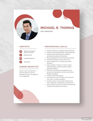Ship Operator Resume
