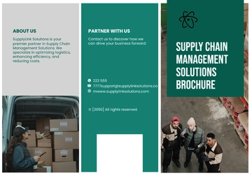 Free Supply Chain Management Solutions Brochure Template to Edit Online