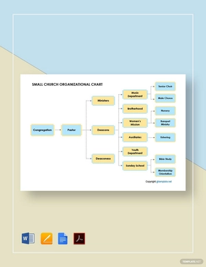 Small Church Organizational Chart Template