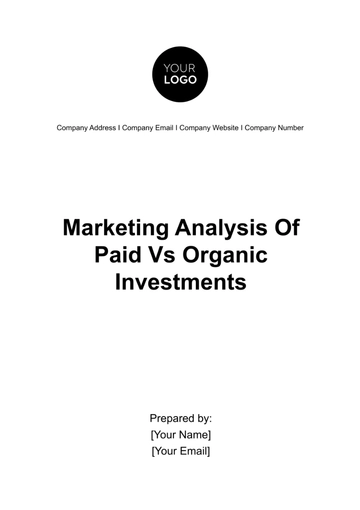 Free Marketing Analysis of Paid vs Organic Investments Template to Edit Online