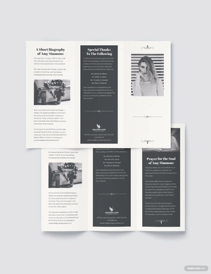 Plan Funeral Program Tri-Fold Brochure Template