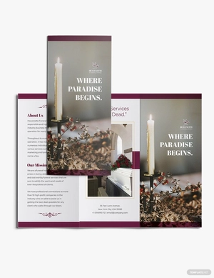 Planning a Funeral Service Tri-Fold Brochure Template