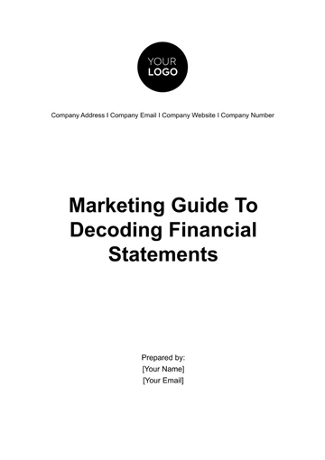 Free Marketing Guide to Decoding Financial Statements Template to Edit Online