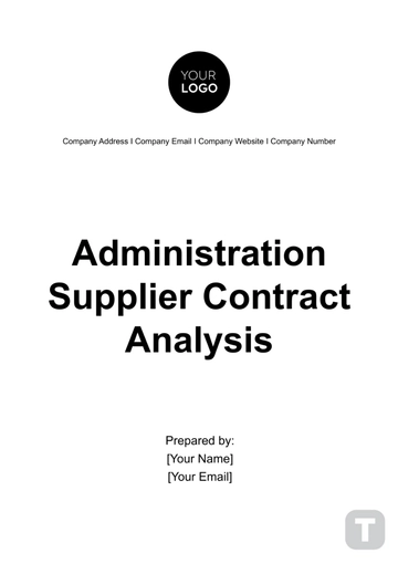 Free Administration Supplier Contract Analysis Template to Edit Online