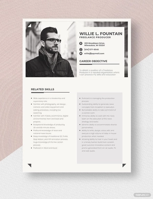 Freelance Producer Resume