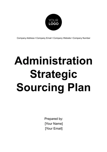 Free Administration Strategic Sourcing Plan Template to Edit Online