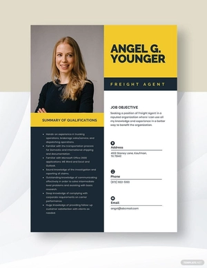 Freight Agent Resume