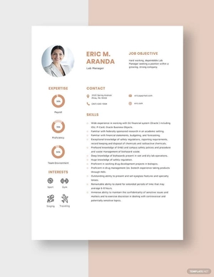 Lab Manager Resume