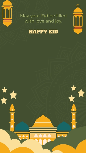 Free Eid al-Fitr Snapchat Geofilter Template to Edit Online