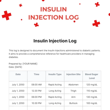 Free Insulin Injection Log Template to Edit Online