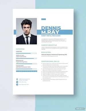 Sheet Metal Mechanic Resume