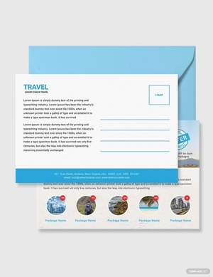 Travel Agency Postcard Template