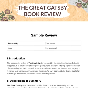Free Sample Review Template to Edit Online