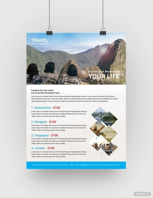 Modern Travel Agency Poster Template