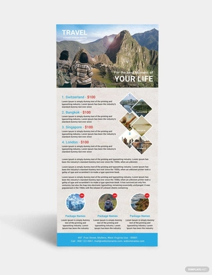 Travel Agency Rack Card Template