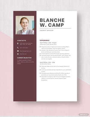 Sheriff Officer Resume