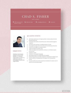 Ship Nurse Resume