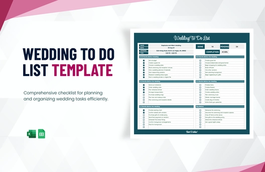 Wedding To Do List Template