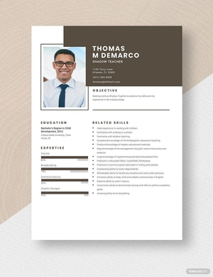 Shadow Teacher Resume