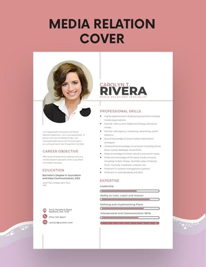 Media Relations Specialist Resume