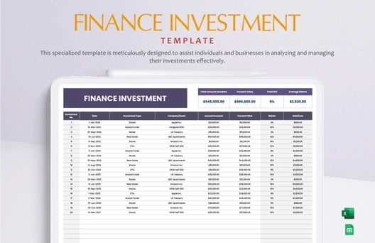 Finance Investment Template