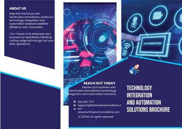 Free Technology Integration and Automation Solutions Brochure Template to Edit Online