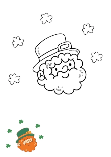 Free Cute St. Patrick???s Day Coloring Page Template to Edit Online
