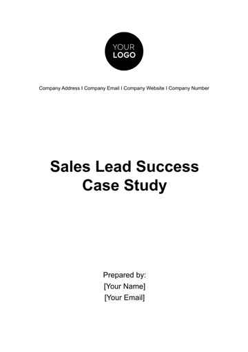 Free Sales Lead Success Case Study Template to Edit Online