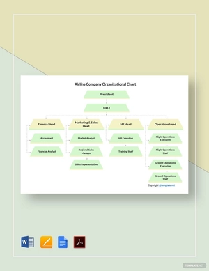 Airline Company Organizational Chart Template