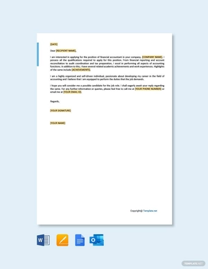Financial Accountant Cover Letter Template