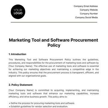 Free Marketing Tool and Software Procurement Policy Template to Edit Online Free Marketing Tool and Software Procurement Policy Template to Edit Online