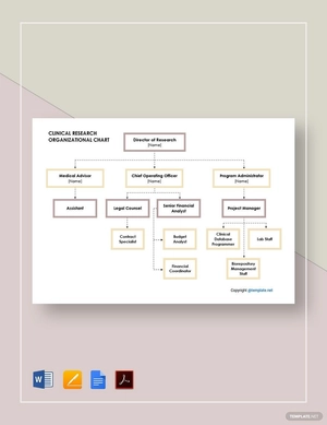 Clinical Research Organizational Chart Template