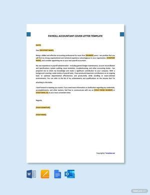 Payroll Accountant Cover Letter