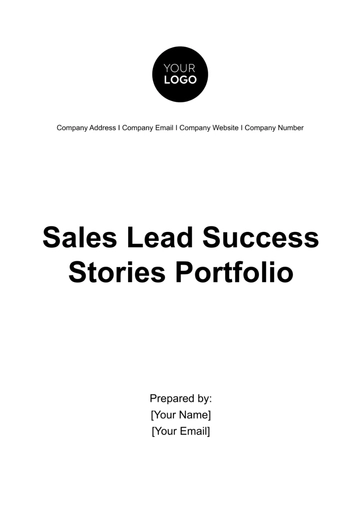 Free Sales Lead Success Stories Portfolio Template to Edit Online