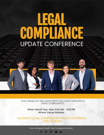 Free Legal Compliance Update Conference Flyer Template to Edit Online