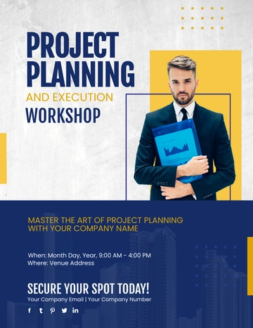 Free Project Planning and Execution Workshop Flyer Template to Edit Online