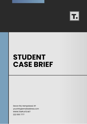 Free Sample Student Case Brief Template to Edit Online