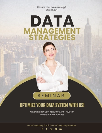 Free Data Management Strategies Seminar Flyer Template to Edit Online