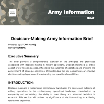 Free Army Information Brief Template to Edit Online