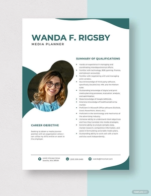 Media Planner Resume