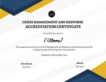 Free Crisis Management and Response Accreditation Certificate Template to Edit Online