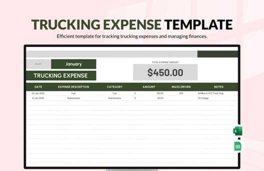 Trucking Expense Template