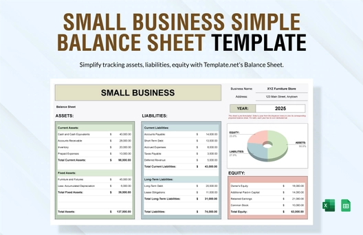 Small Business Simple Balance Sheet Template