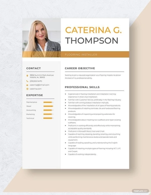 Flooring Installer Resume