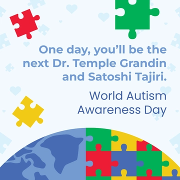 Free World Autism Awareness Day  Facebook Post Template to Edit Online