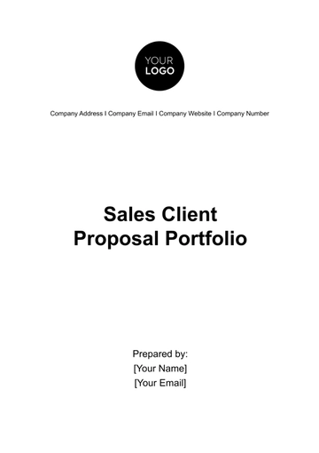 Free Sales Client Proposal Portfolio Template to Edit Online