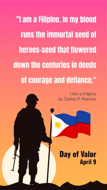 Free Day of Valor  Quote Template to Edit Online