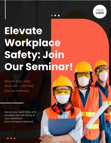 Free Workplace Safety and Health Seminar Flyer Template to Edit Online