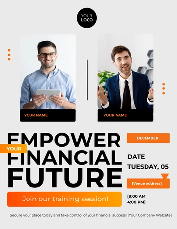 Free Budget Management Training Session Flyer Template to Edit Online