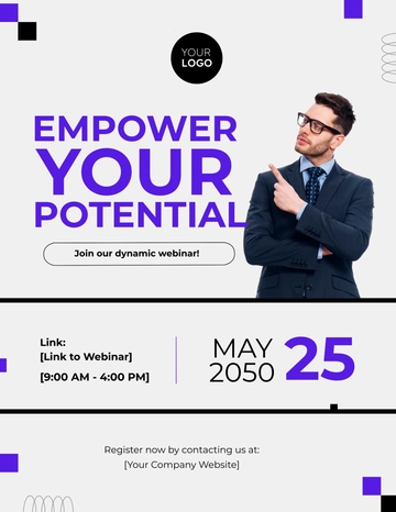 Free Administrative Skills Development Webinar Flyer Template to Edit Online
